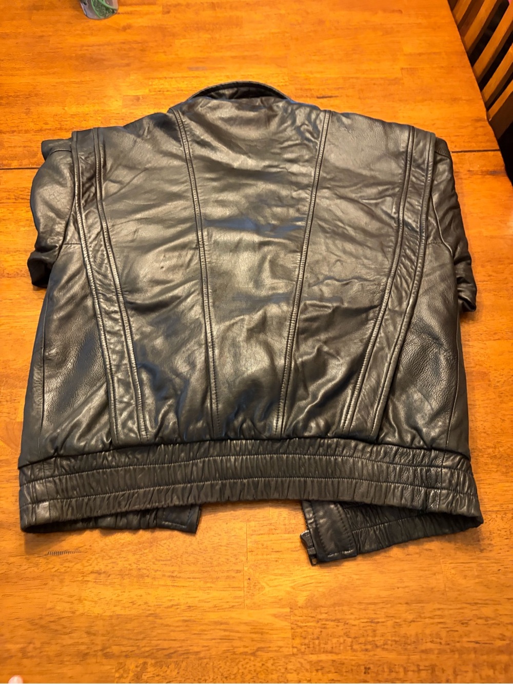 Andrew Marc Black Faux Leather Moto Jacket